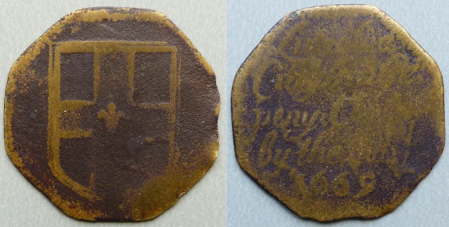 Lincoln, city issue 1669 halfpenny N2954